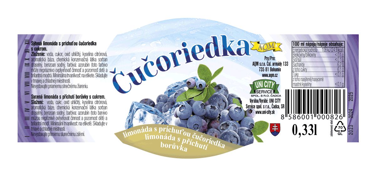 limonada cucoriedka etiketa