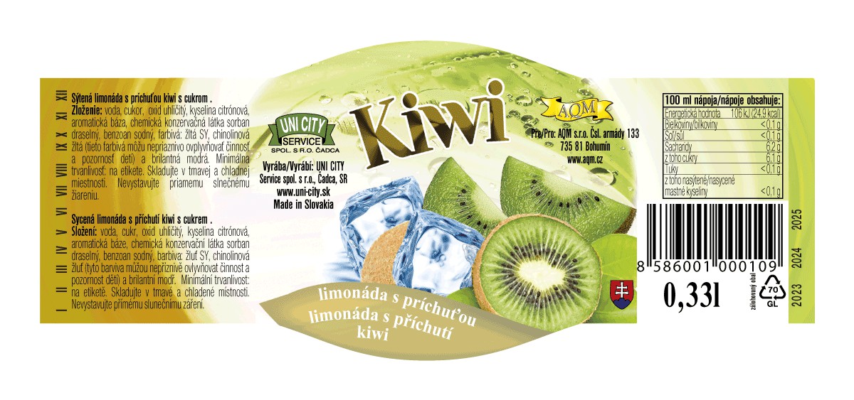 limonada kiwi etiketa